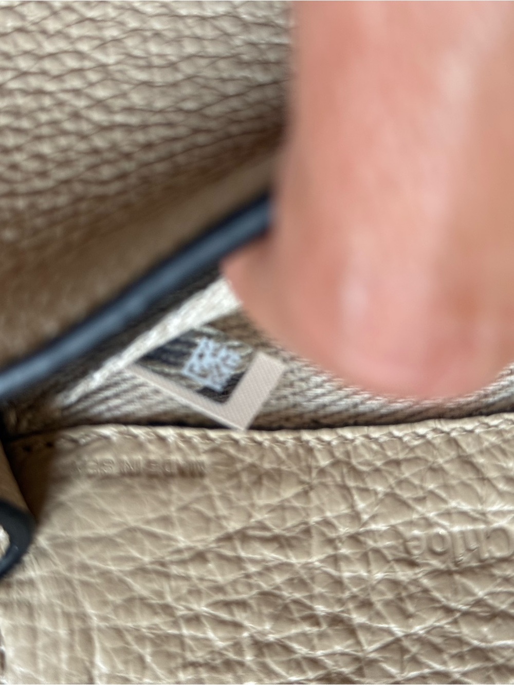 Chloe Marcie Nano Extra Small Leather Crossbody Bag with Gold in Root Beige - Picture 6 of 8